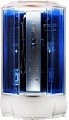 Душевая кабина Aquacubic 33303А blue mirror, 100&#215;100&#215;220 - Теплоторг