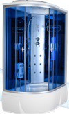 Душевая кабина Aquacubic 3306A L/R blue mirror, 120&#215;80&#215;220 - Теплоторг